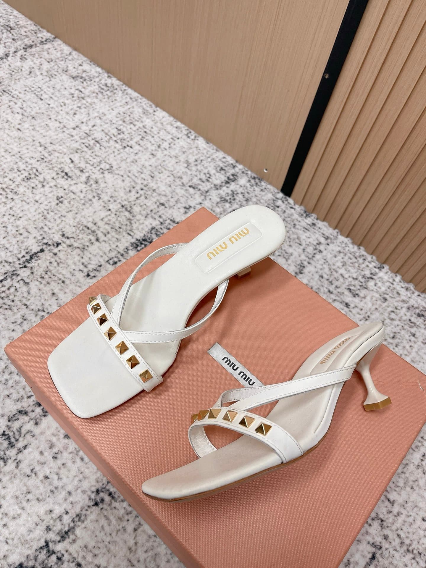 2026 Miu Miu Women Slippers High Heel 5cm