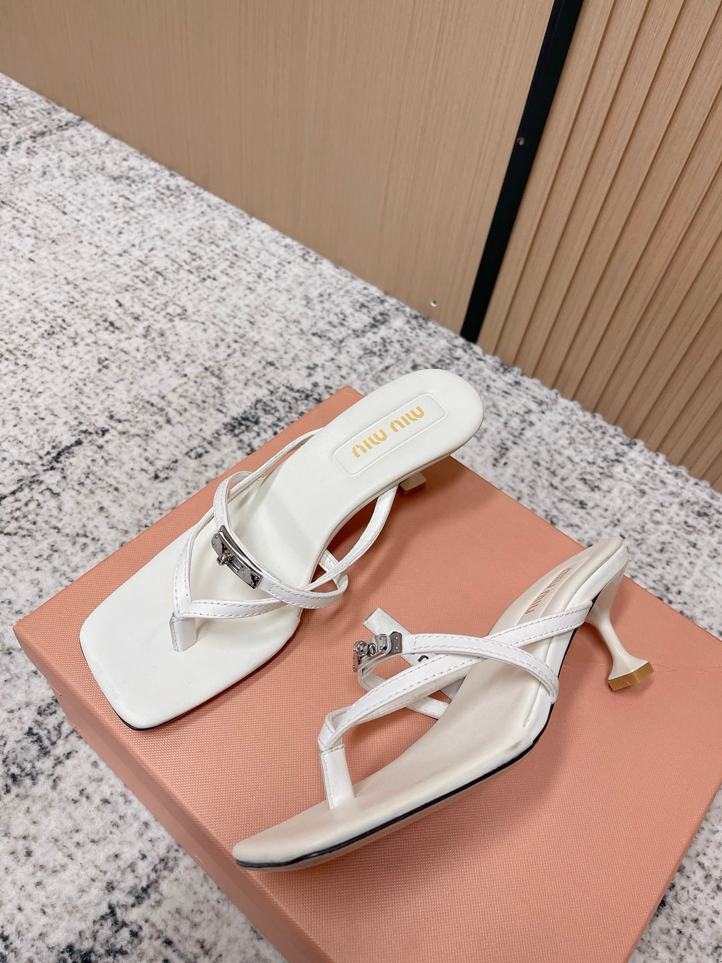 2026 Miu Miu Women Slippers High Heel 5cm