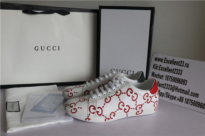Gucci Low Sneaker White And Red