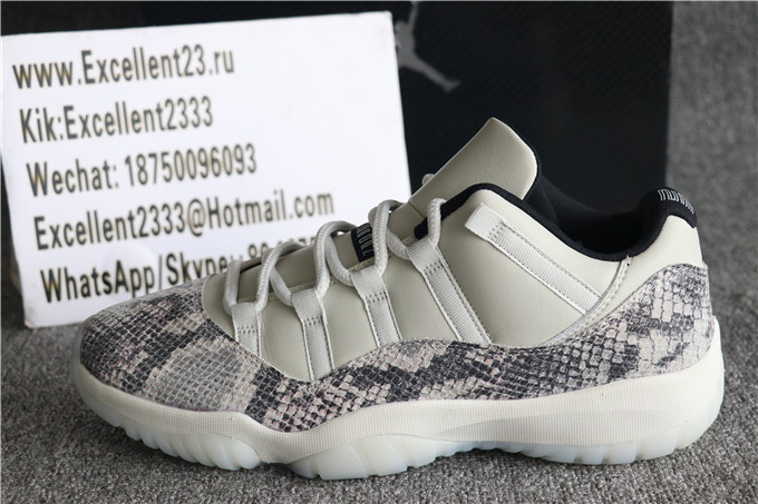 Nike Air Jordan 11 Low Retro Light Bone Snakeskin