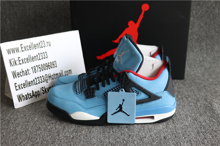 Authentic Travis Scott x Air Jordan 4 Houston Oilers