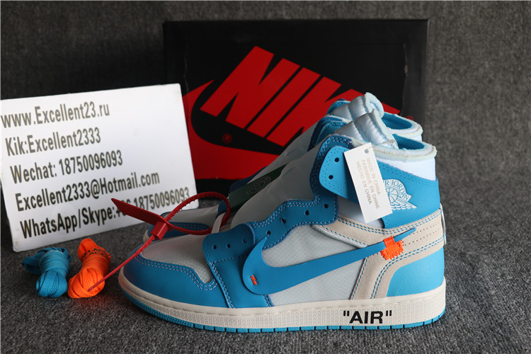 Authentic Off White X Nike Air Jordan 1 University Blue