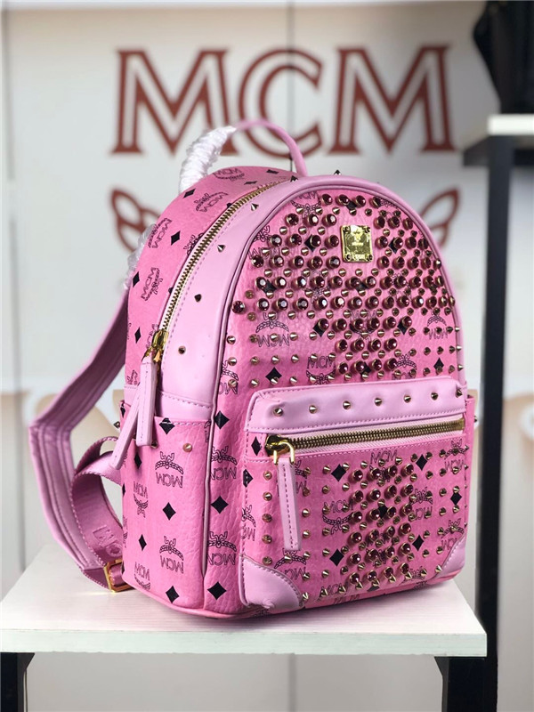 MCM Stark Diamond Visetos Backpack Size 26-33-13cm 004