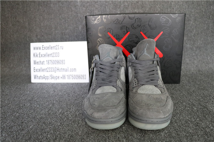 Authentic Kaws X Nike Air Jordan 4 Cool Grey