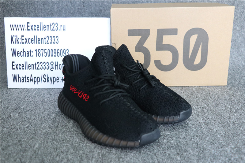 Authentic Adidas Yeezy Boost 350 V2 Black And Red Kids