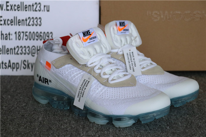 Authentic Off White X Nike Air Vapormax White GS