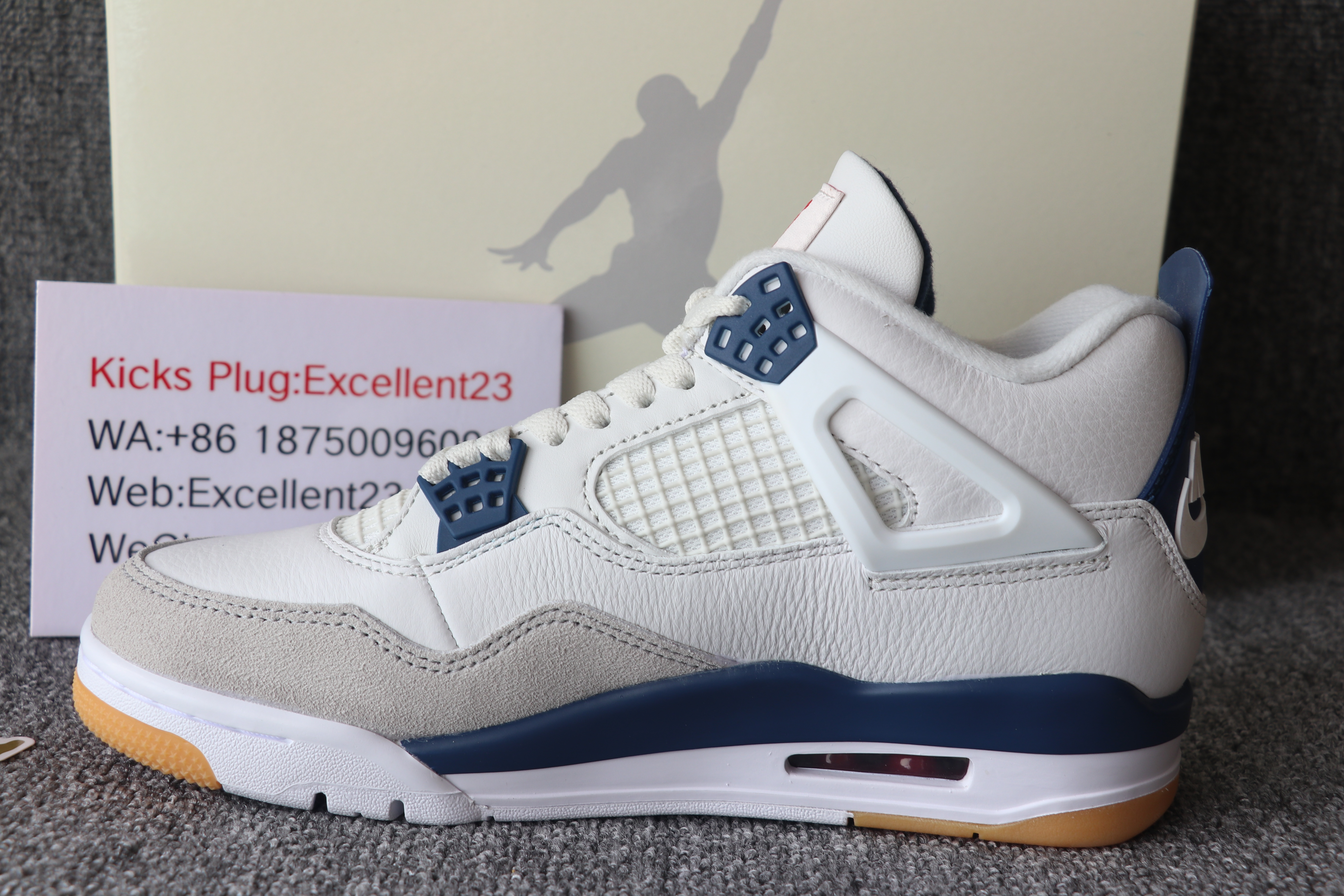 Youth Nike Air Jordan 4 X SB Navy