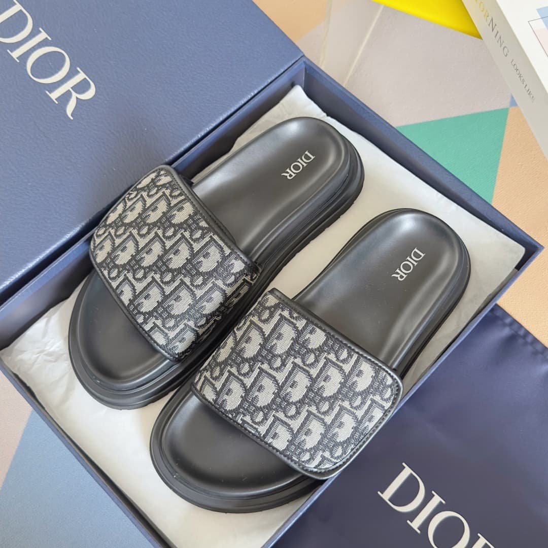 Dior Man Slippers Heel High3.5cm
