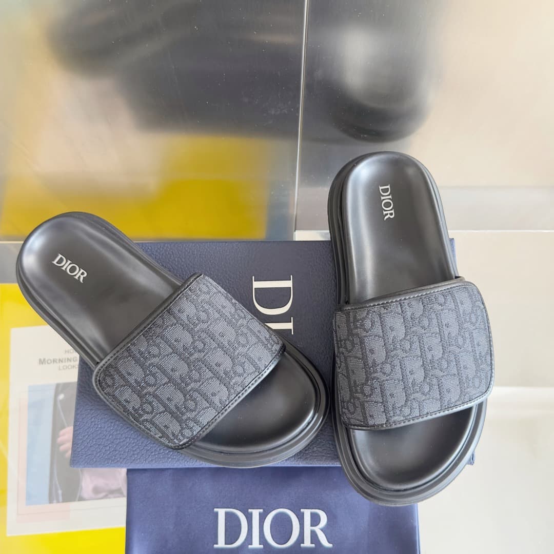 Dior Man Slippers Heel High3.5cm