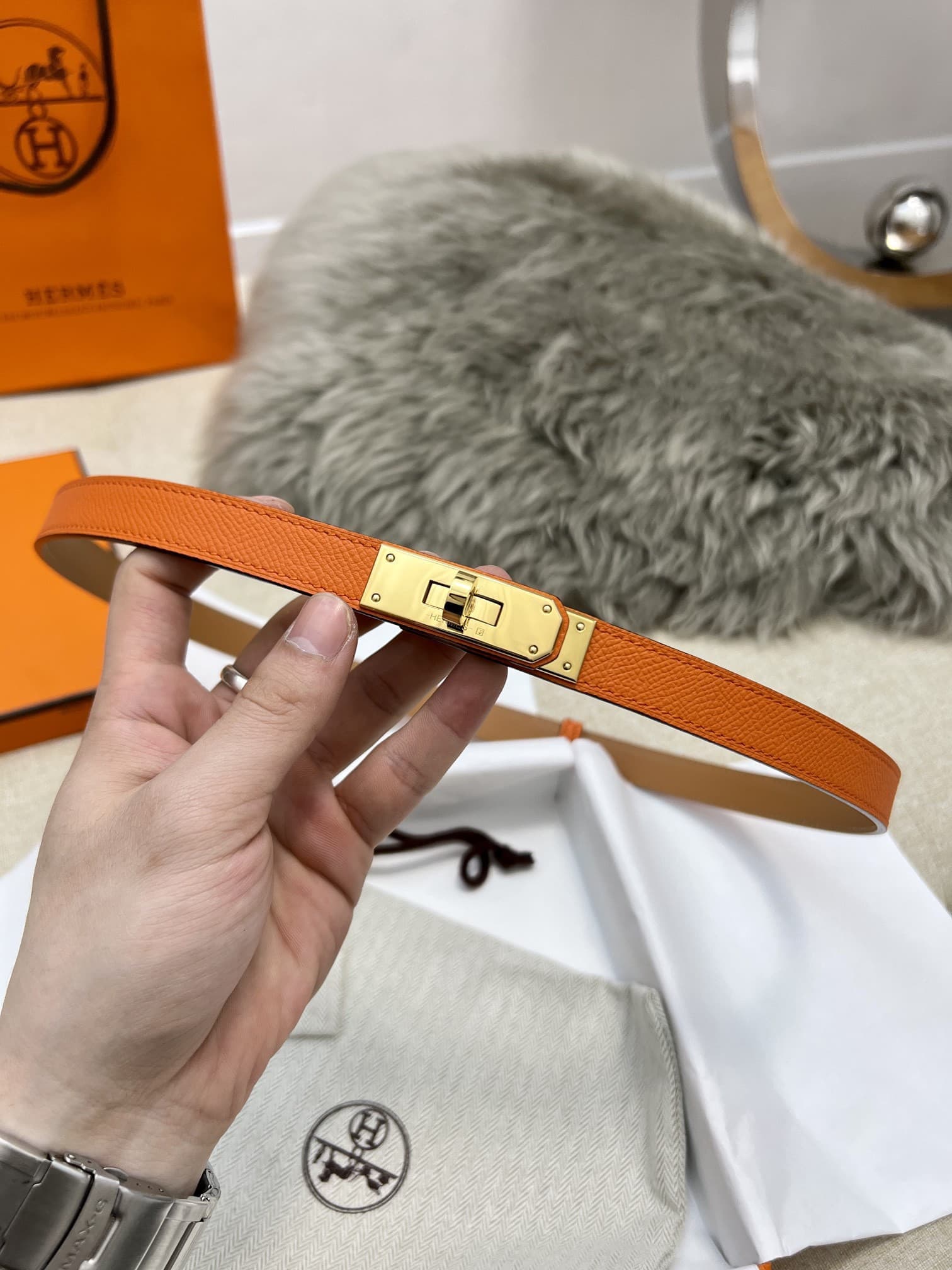 Hermes Woman 1.8cm Belt