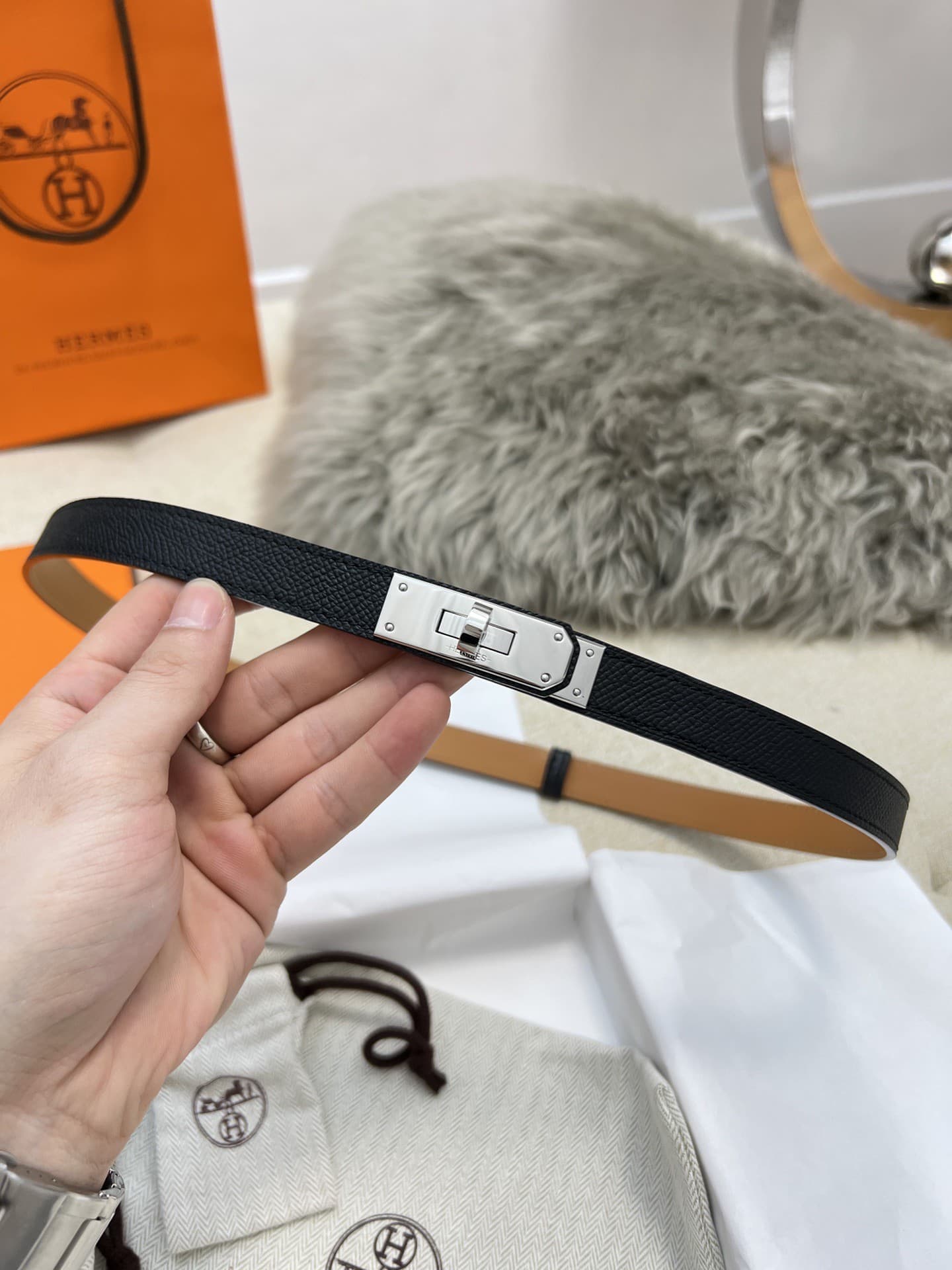 Hermes Woman 1.8cm Belt