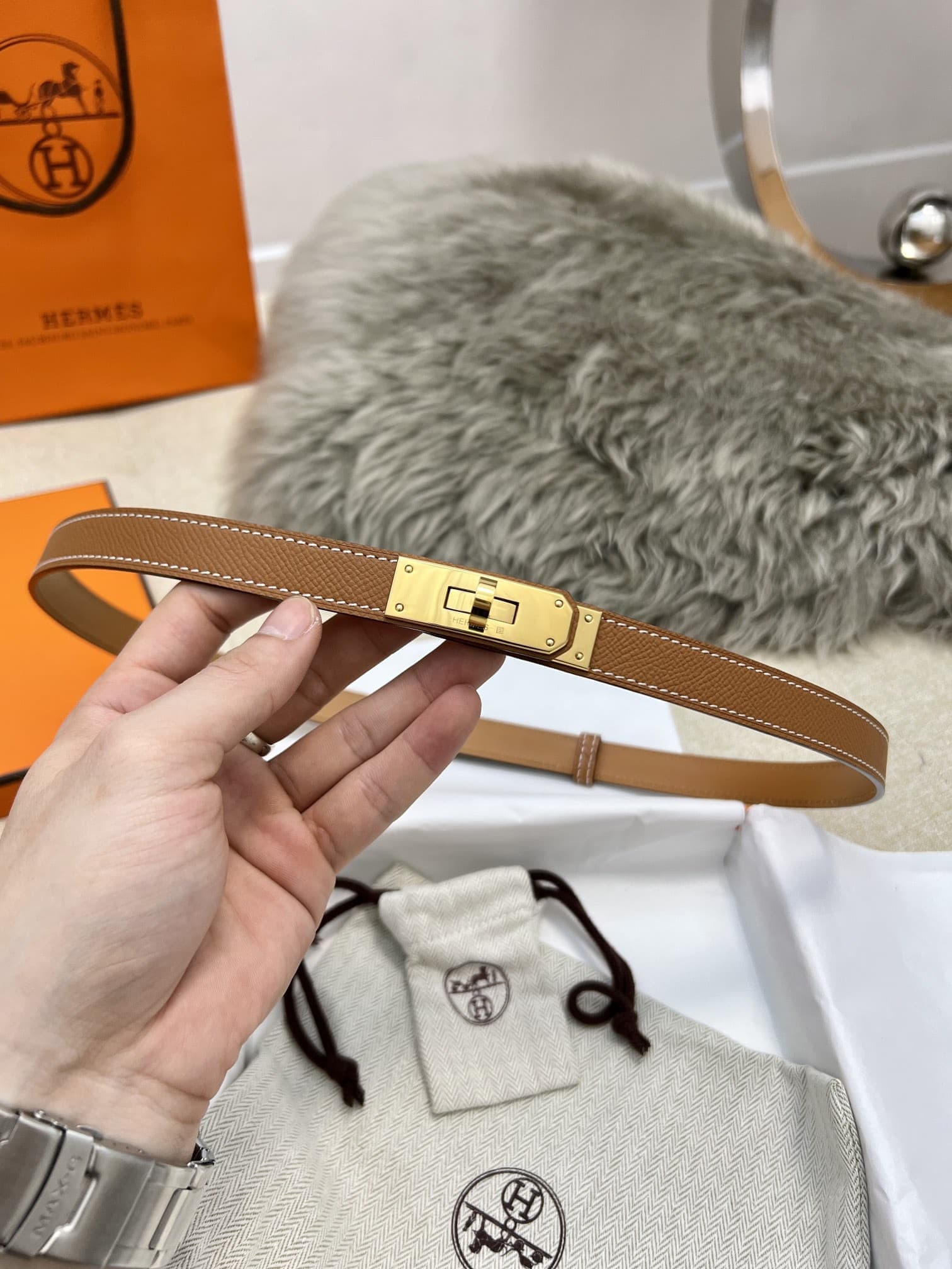 Hermes Woman 1.8cm Belt