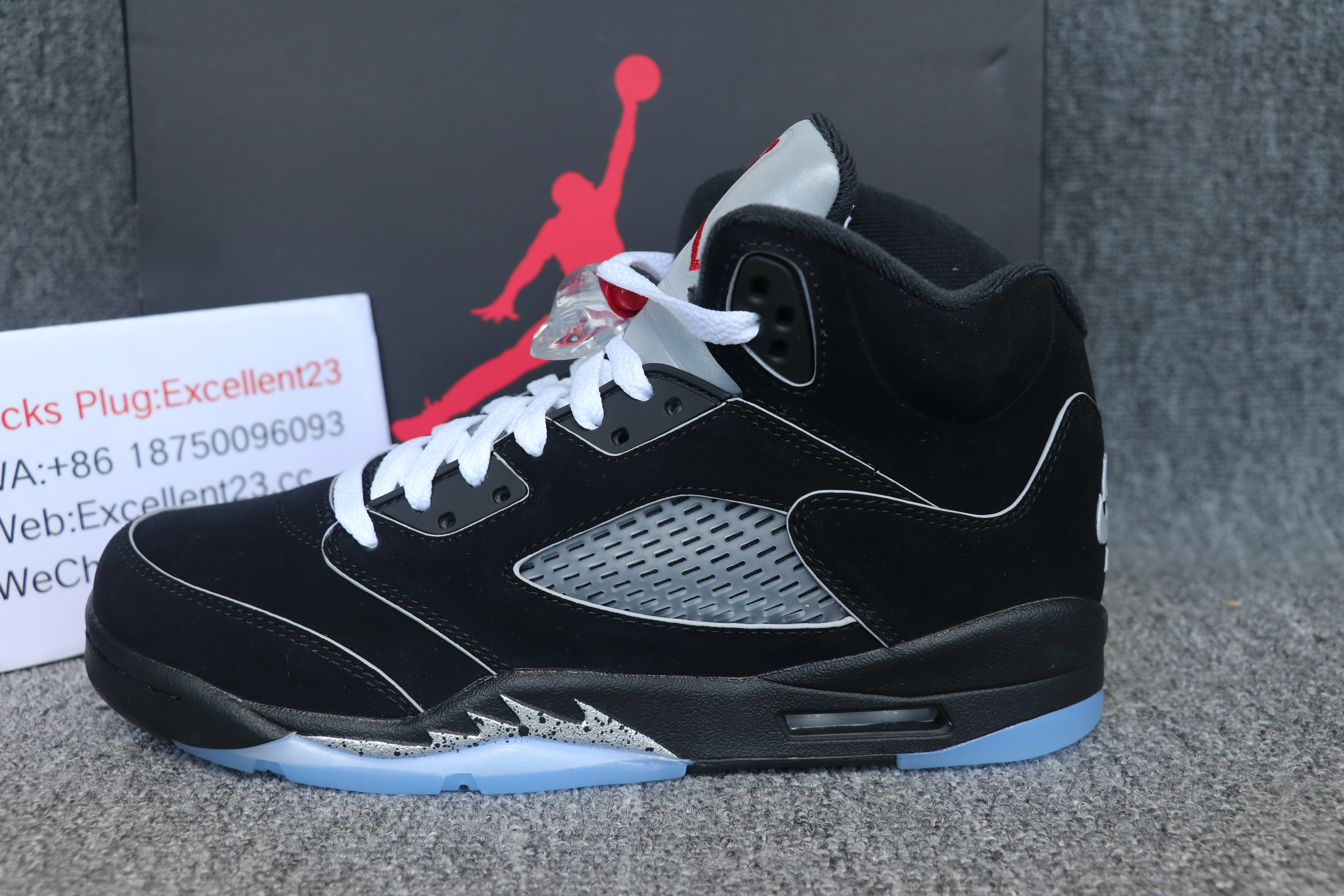 Youth Nike Air Jordan 5 Black Metallic Reimagined