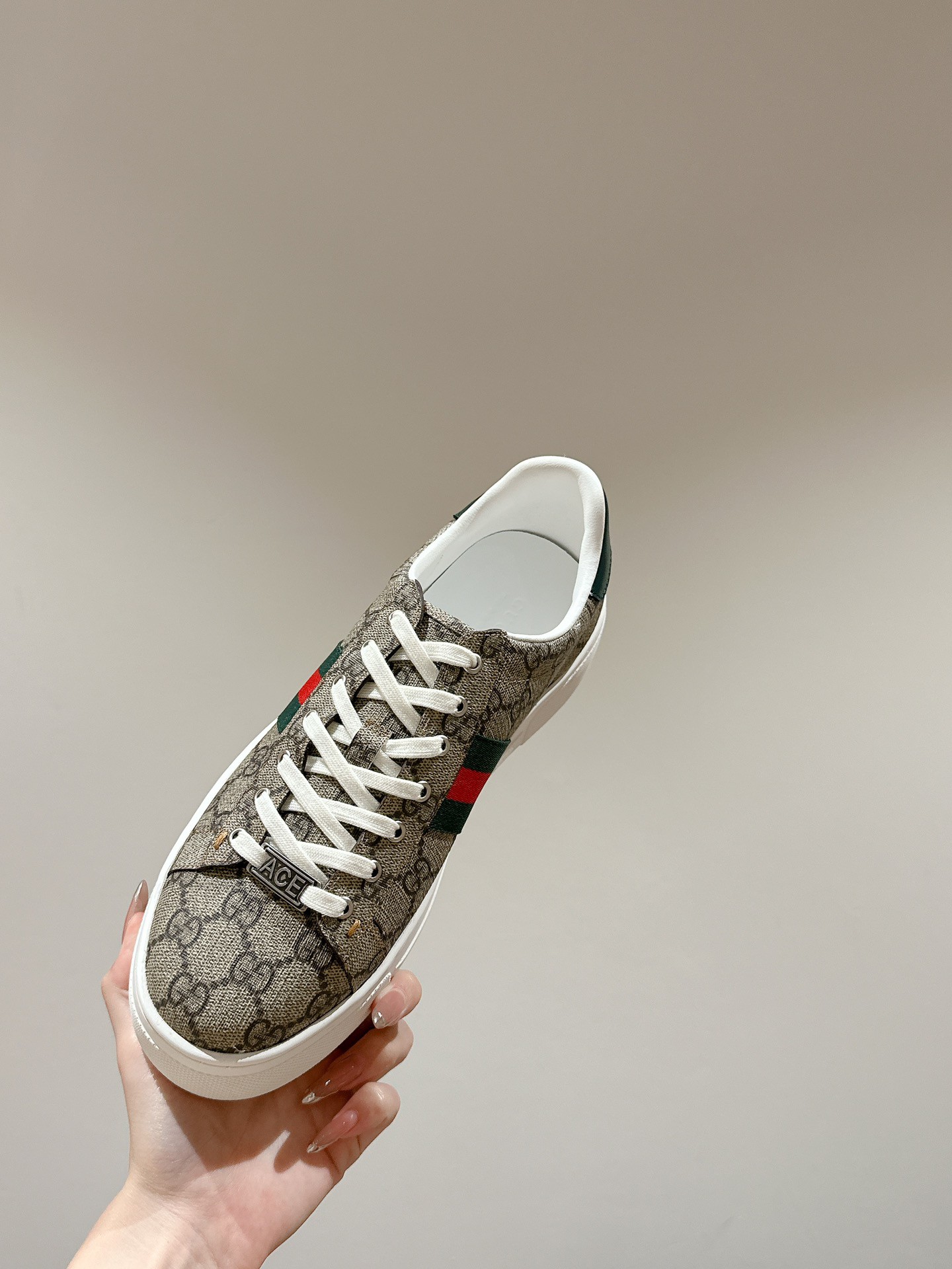 Gucci Ace Couple Shoes Heel High4cm