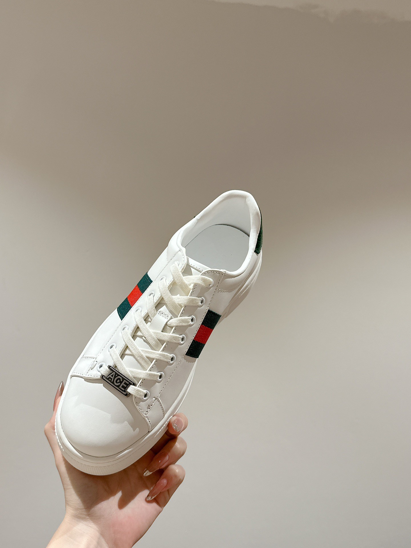 Gucci Ace Couple Shoes Heel High4cm