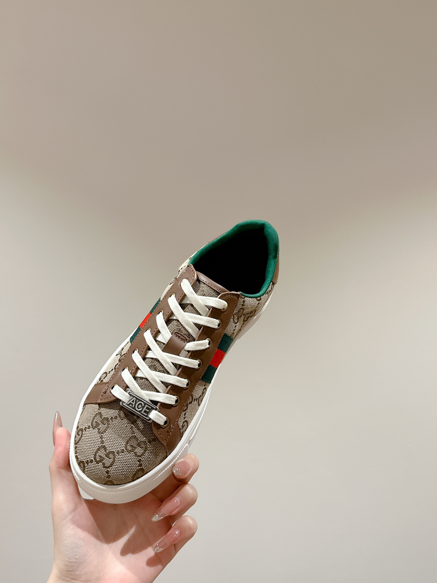 Gucci Ace Couple Shoes Heel High3cm