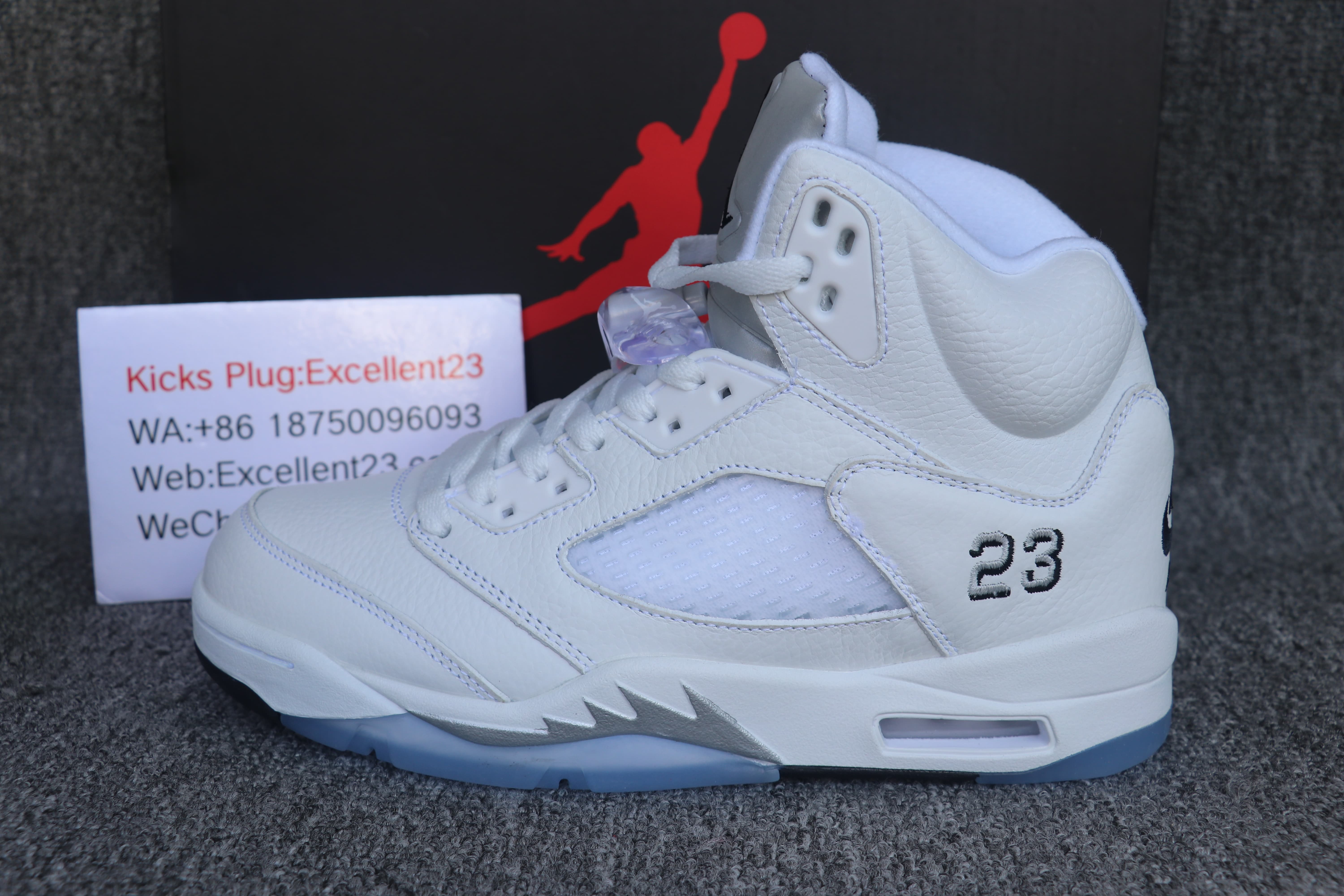 Air Jordan 5 Metallic White