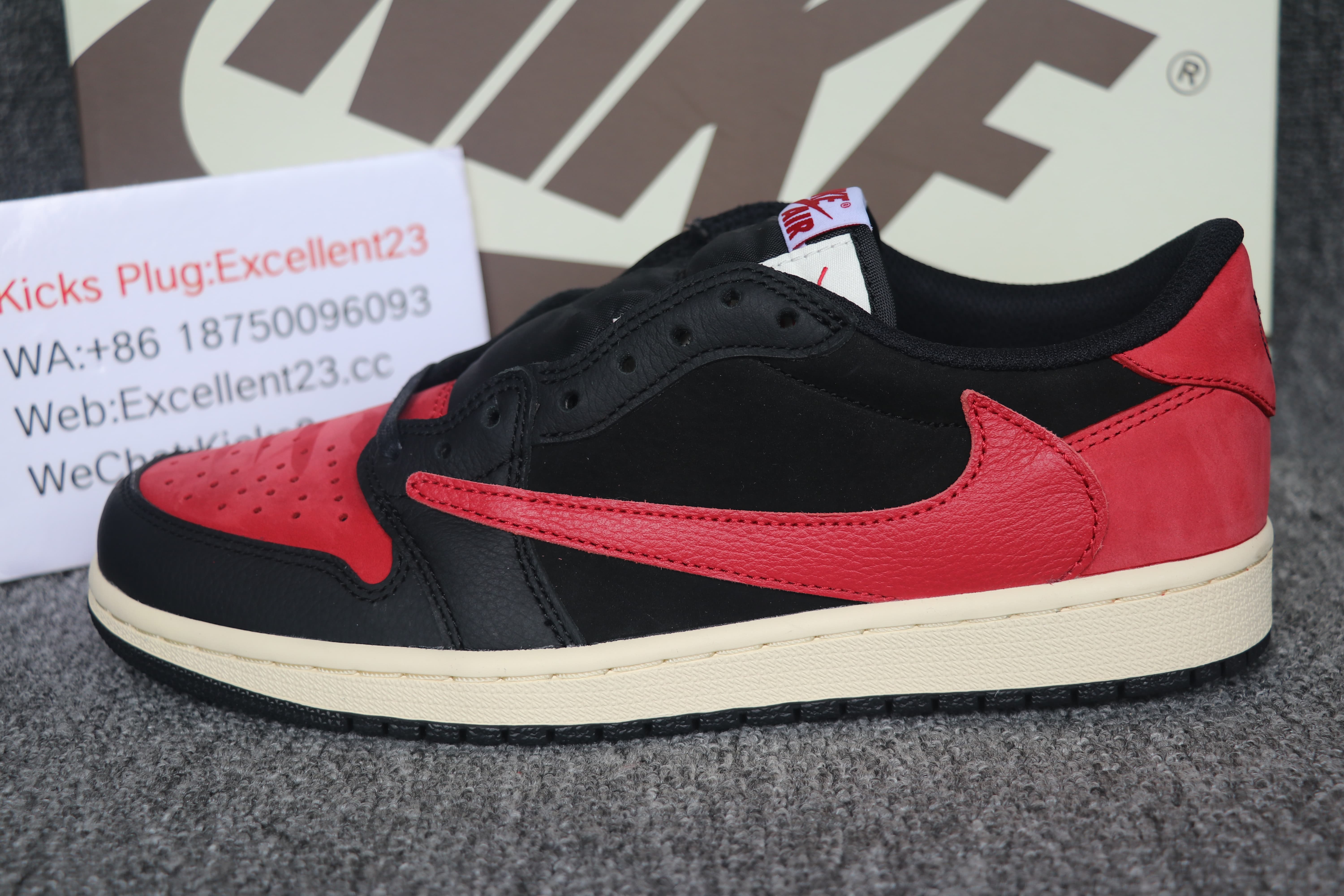 Travis Scott x Air Jordan 1 Black Red