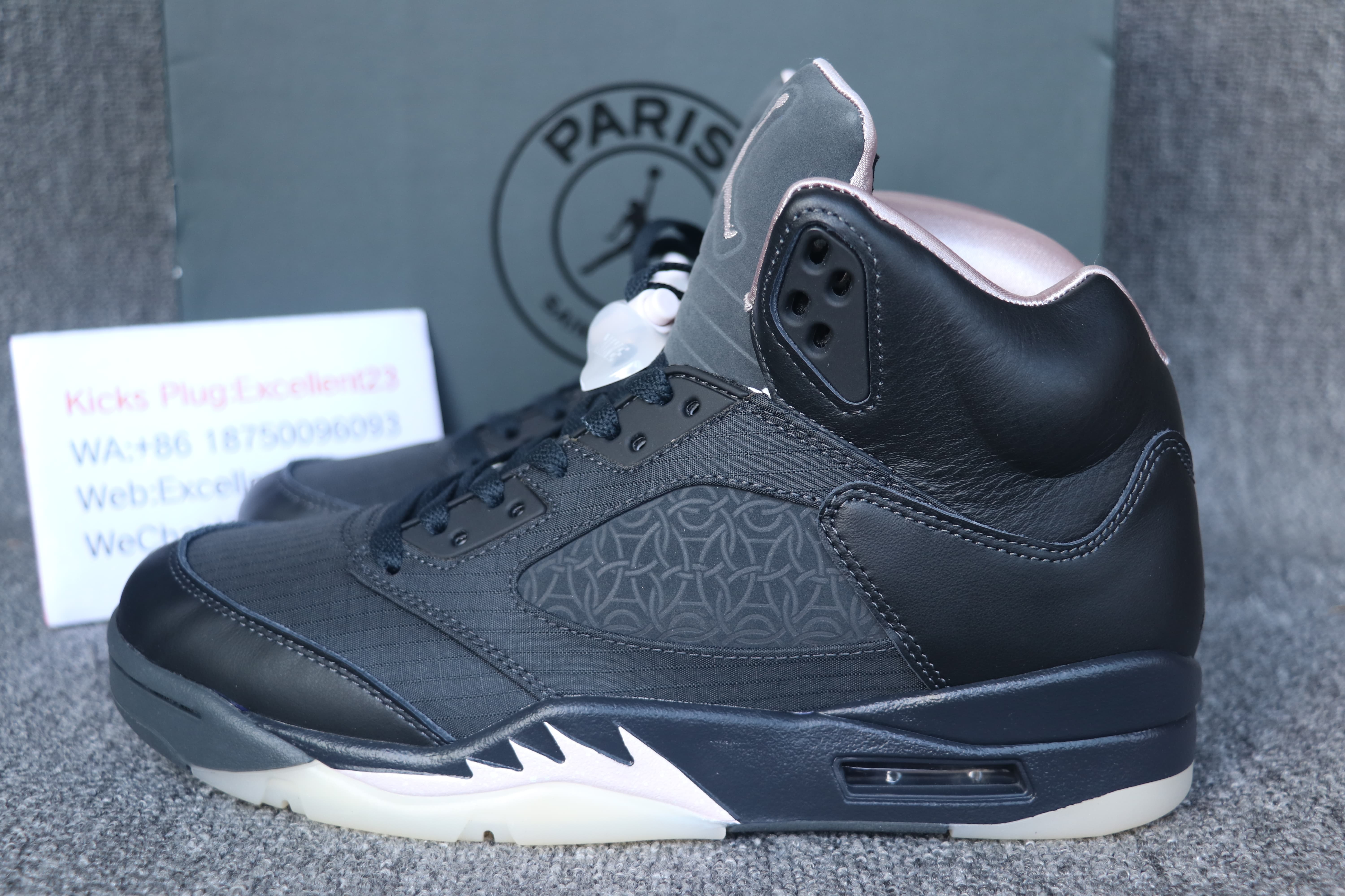Paris x Air Jordan 5 Black Pink