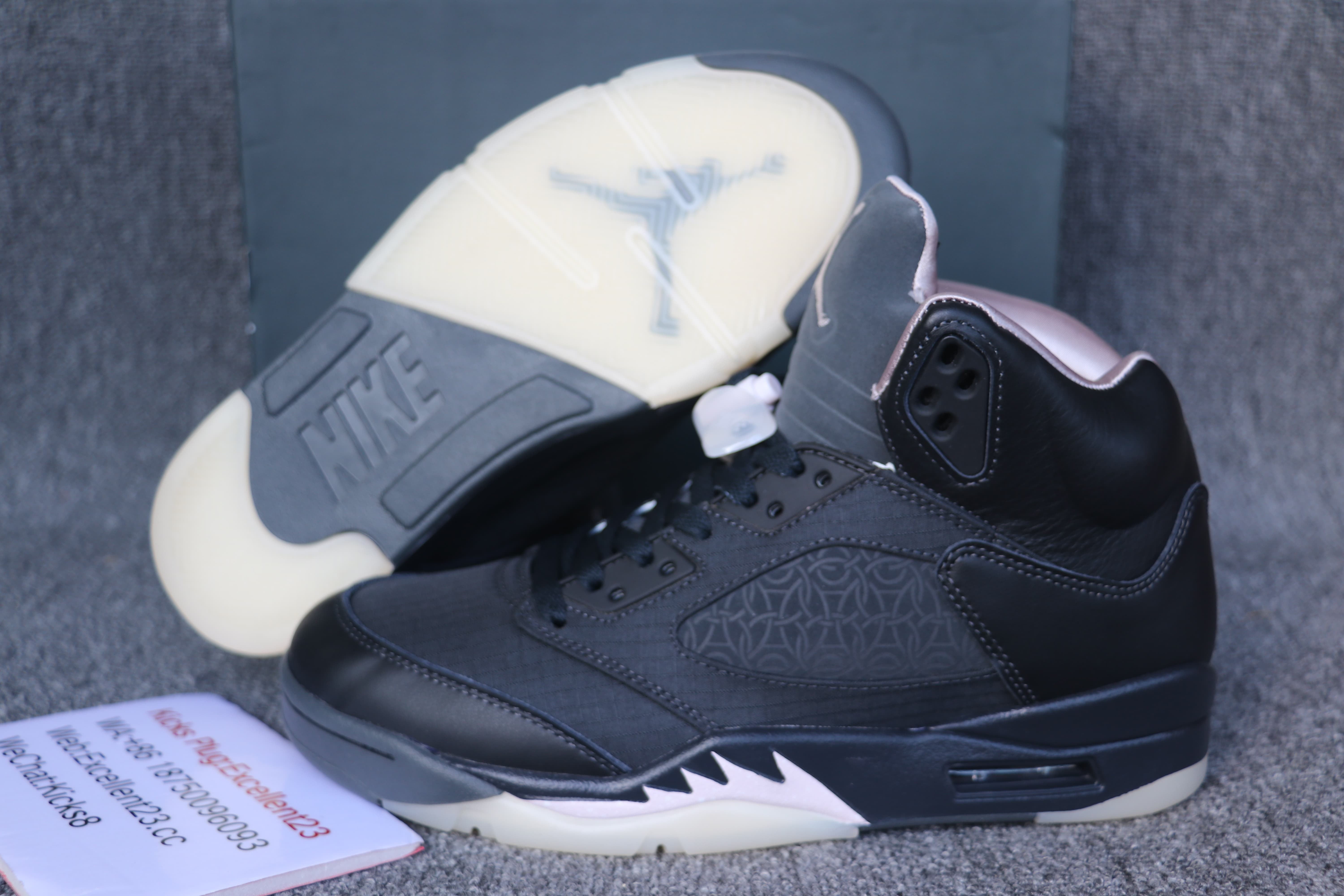 Paris x Air Jordan 5 Black Pink