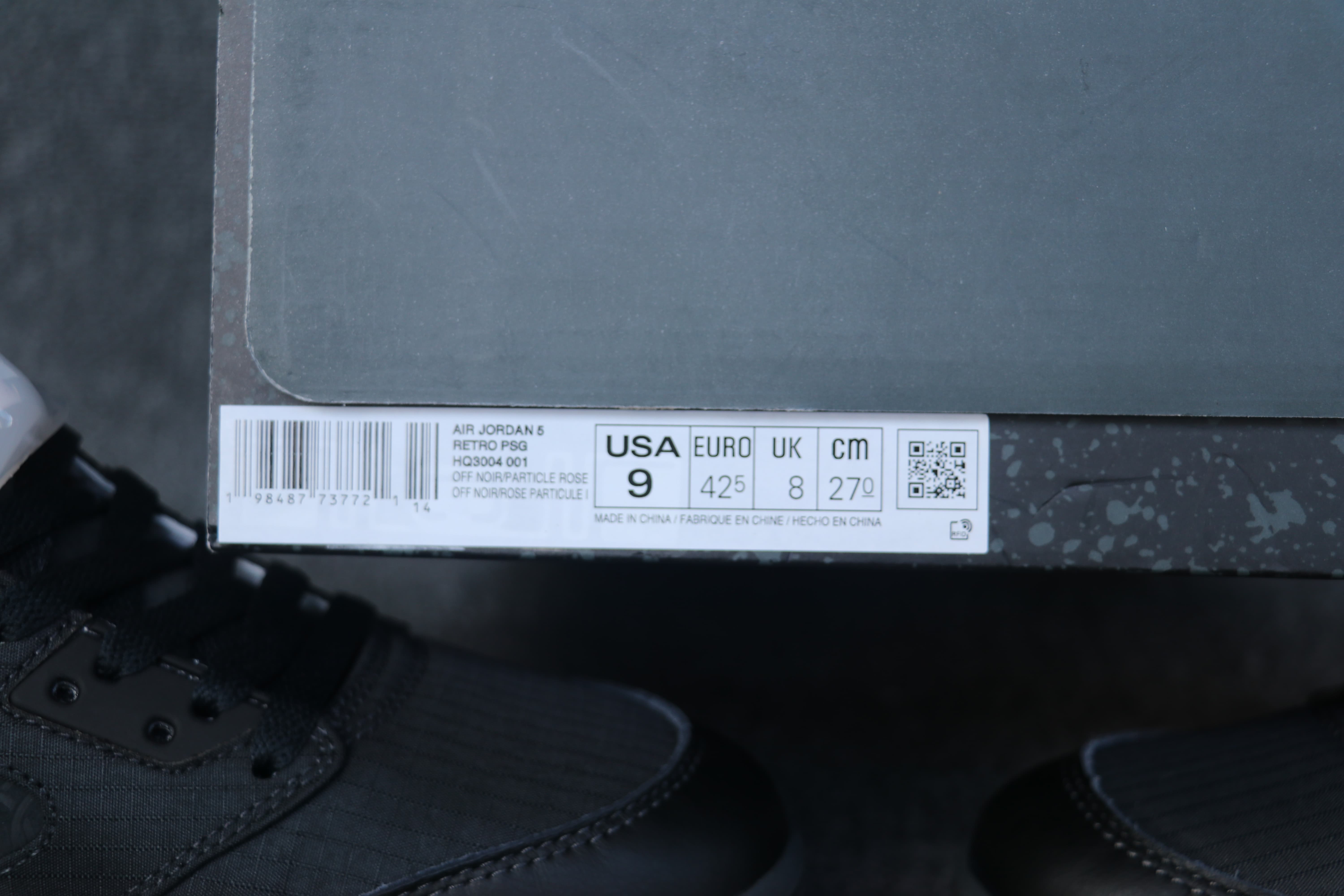Paris x Air Jordan 5 Black Pink