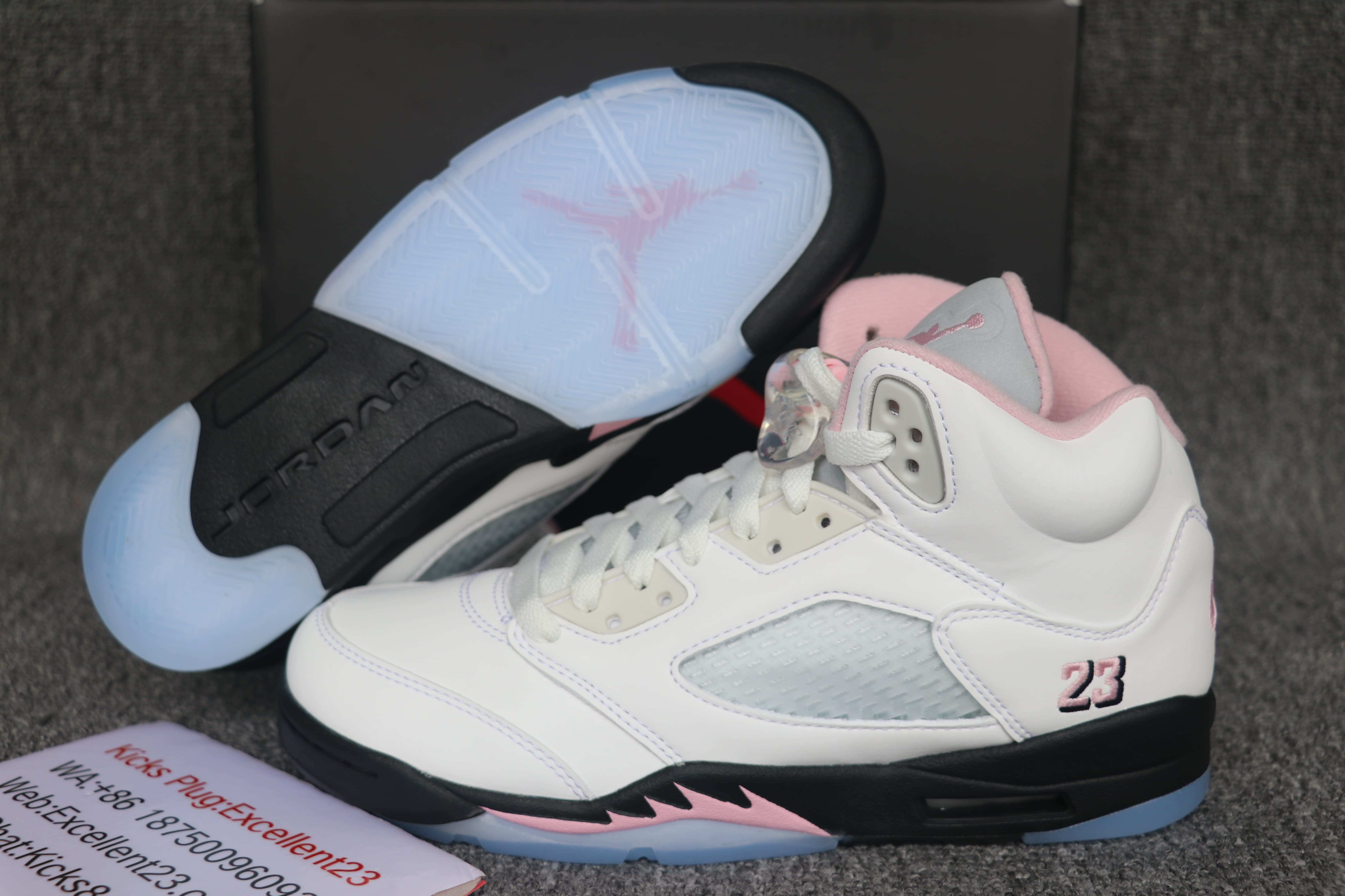 Youth Air Jordan 5 Medium Soft Pink