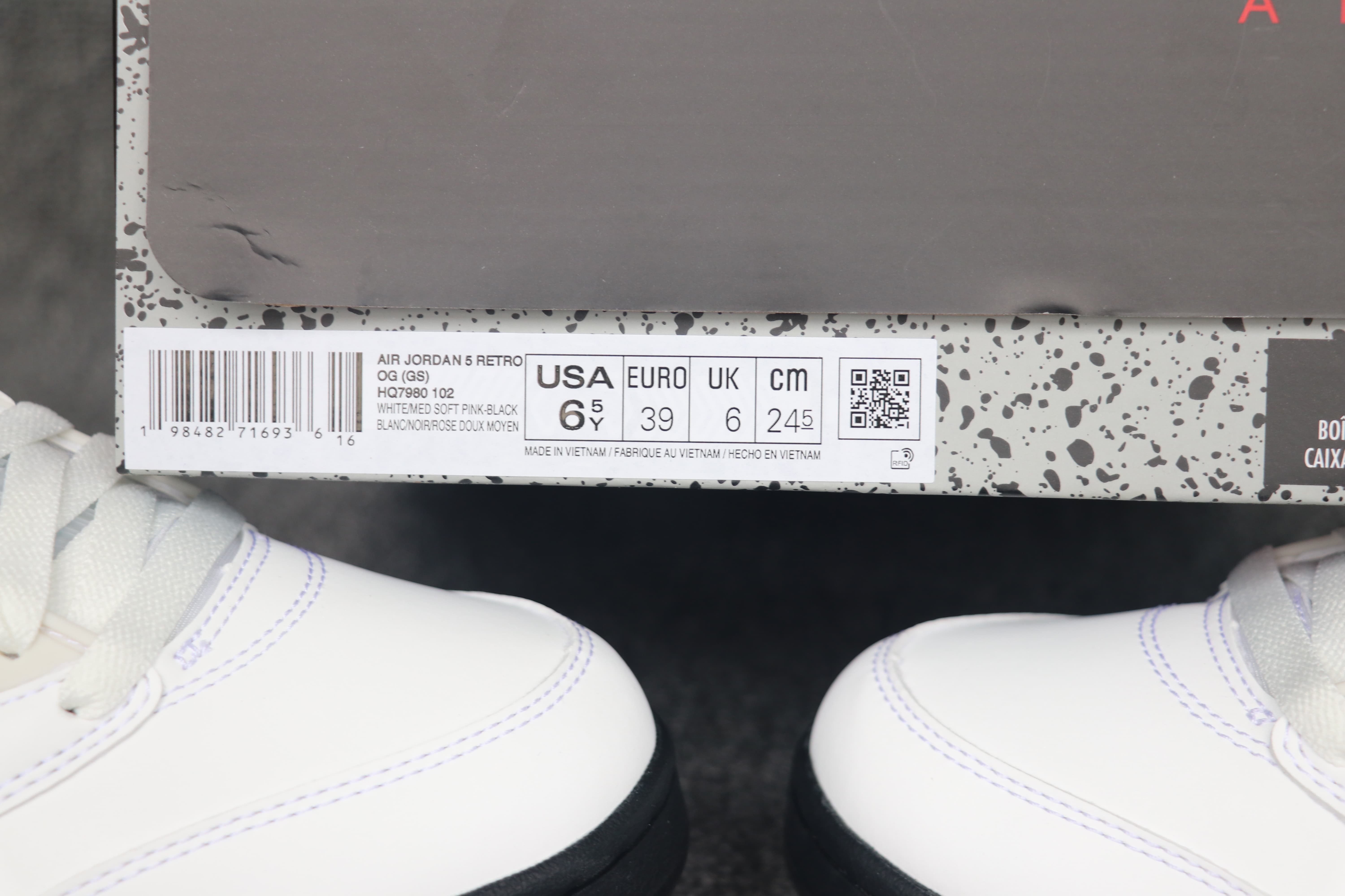 Youth Air Jordan 5 Medium Soft Pink