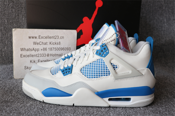 Nike Air Jordan 4 White Blue