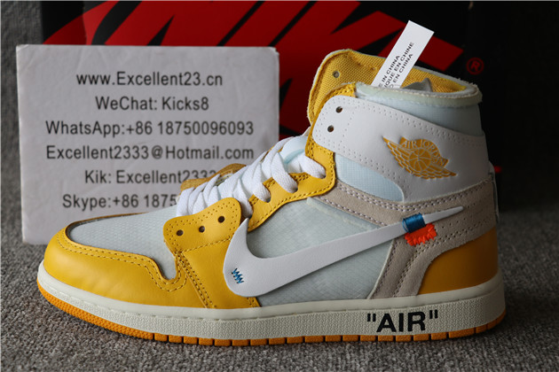 Off White x Nike Air Jordan 1 Yellow