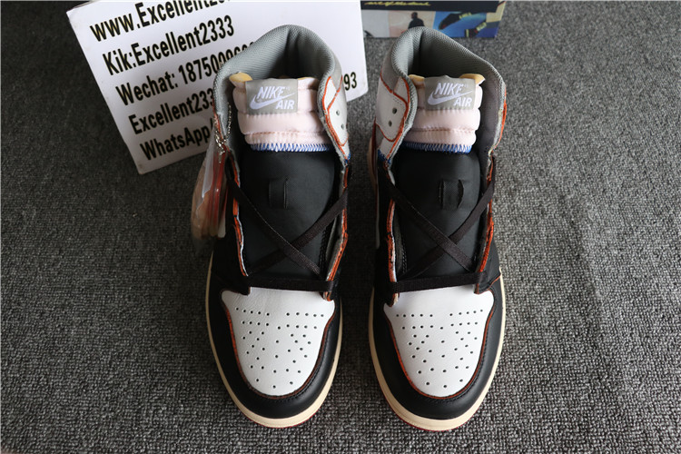 Authentic 2018 Union X Nike Air Jordan 1 NRG Grey Black Red