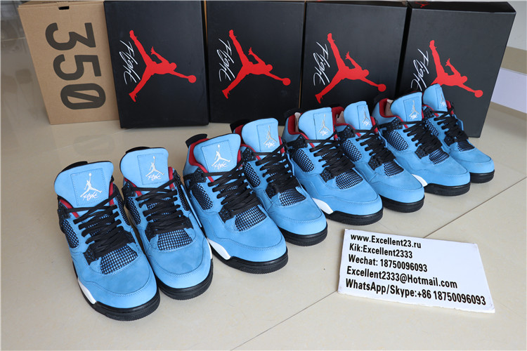 Authentic Travis Scott x Air Jordan 4 Houston Oilers