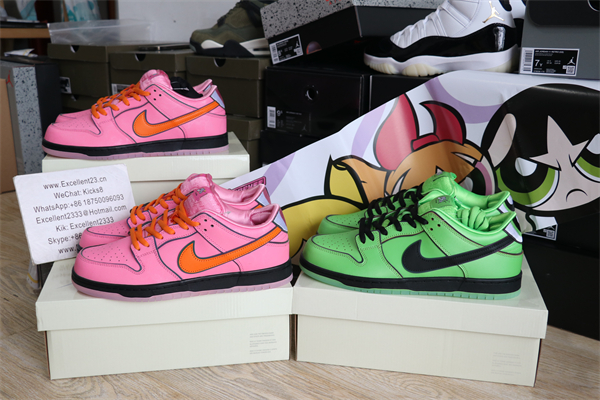 The Powerpuff Girls x Nike SB Dunk Green