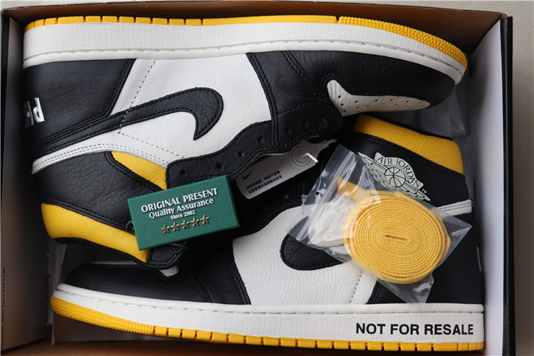 Authentic Nike Air Jordan 1 NRG OG High Not For Resale Yellow Black