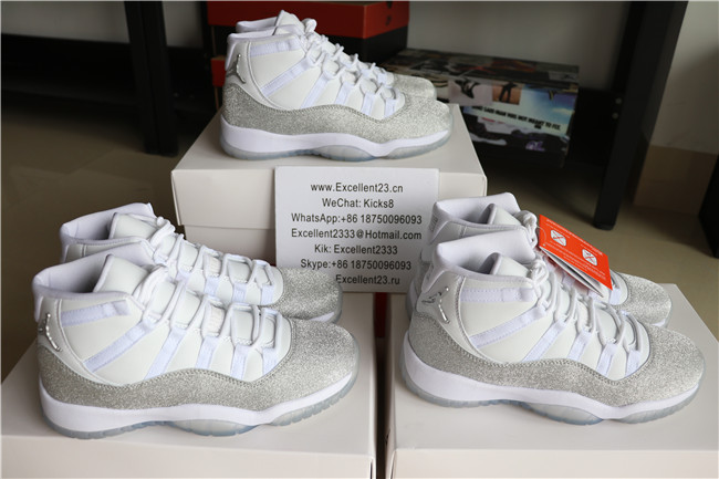 Authentic Nike Air Jordan 11 Metallic Silver