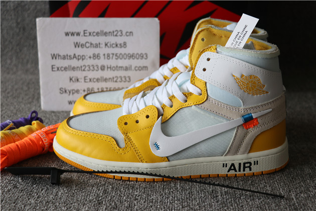 Off White x Nike Air Jordan 1 Yellow
