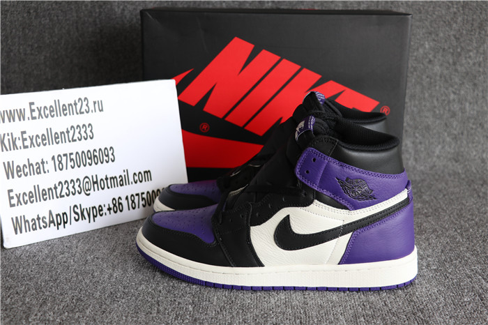 Authentic Nike Air Jordan 1 Retro Court Purple