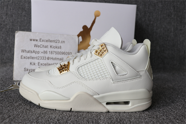 Nike Air Jordan 4 White Gold