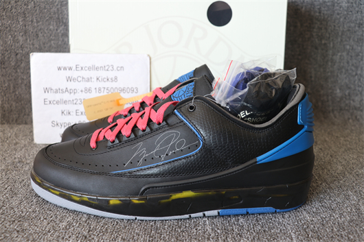 Off White x Nike Air Jordan 2 Black