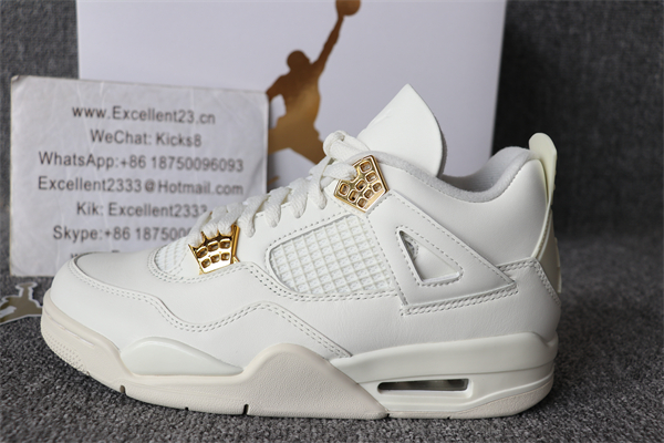Nike Air Jordan 4 White Gold