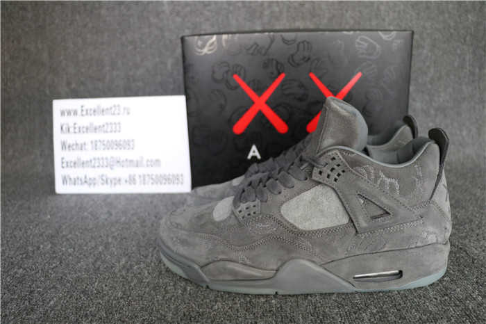 Authentic Kaws X Nike Air Jordan 4 Cool Grey