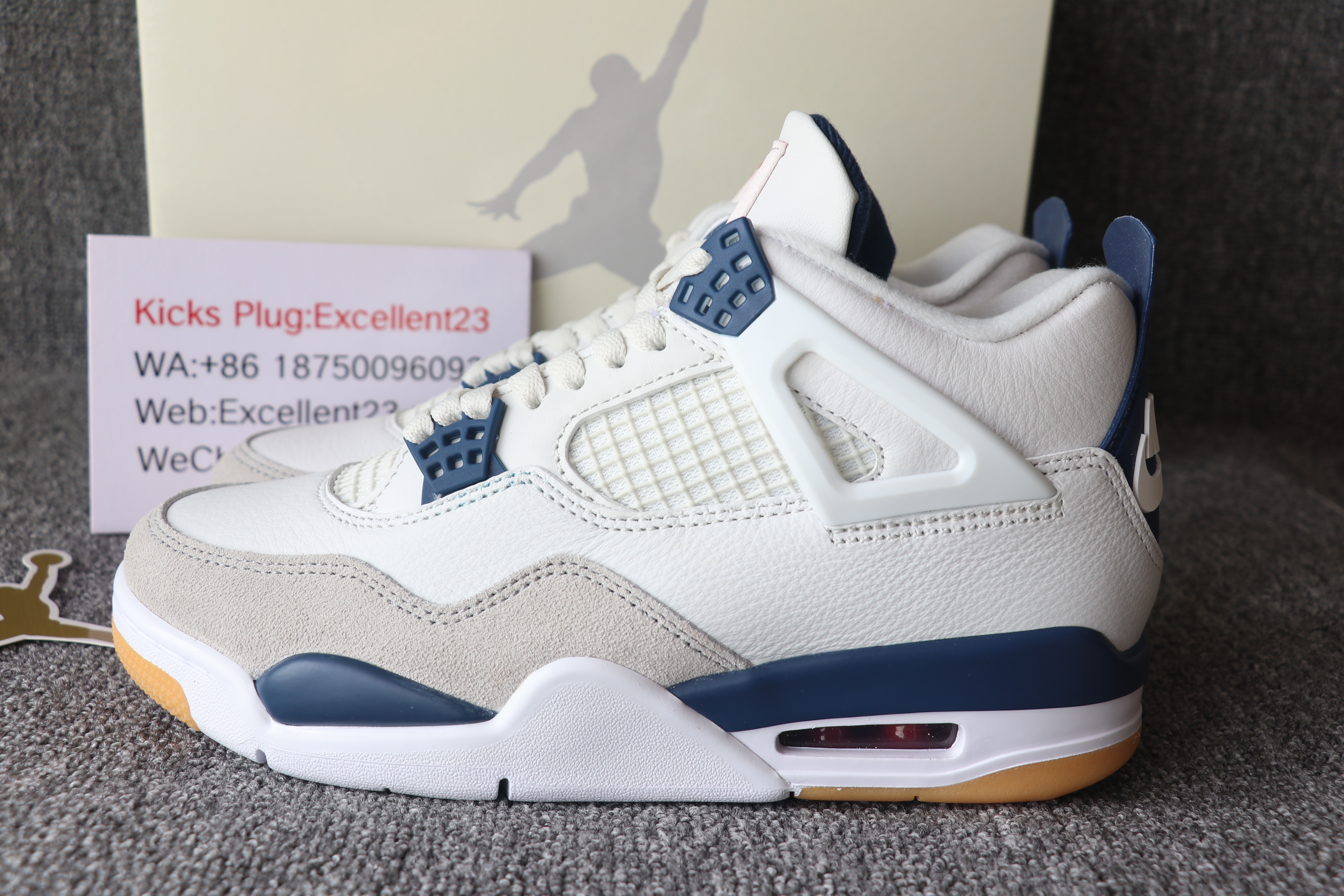 Youth Nike Air Jordan 4 X SB Navy