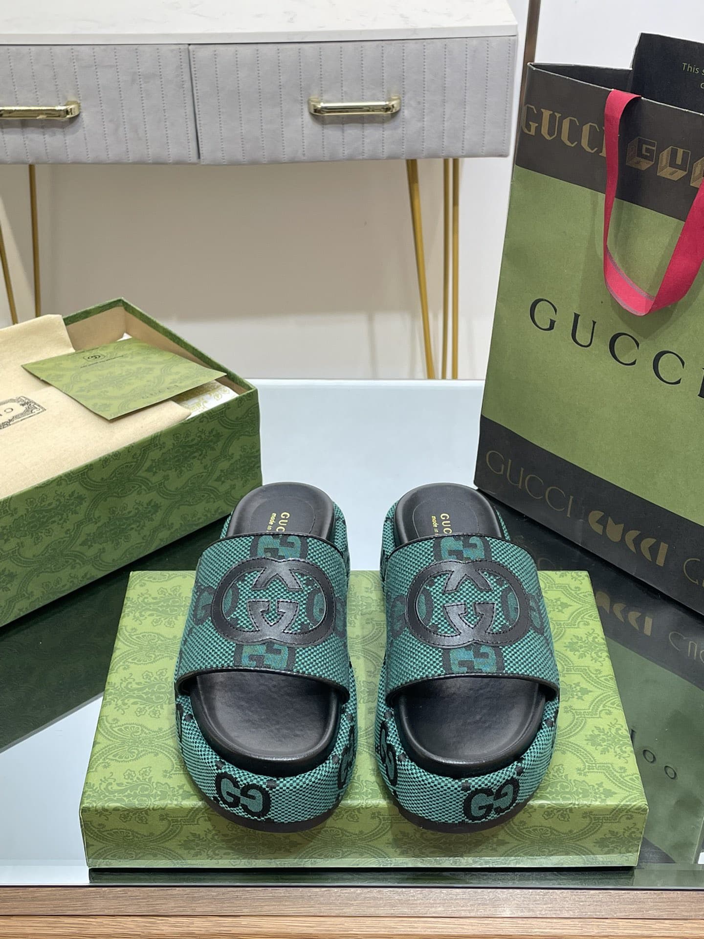 Gucci Slippers Heel High2.0cm