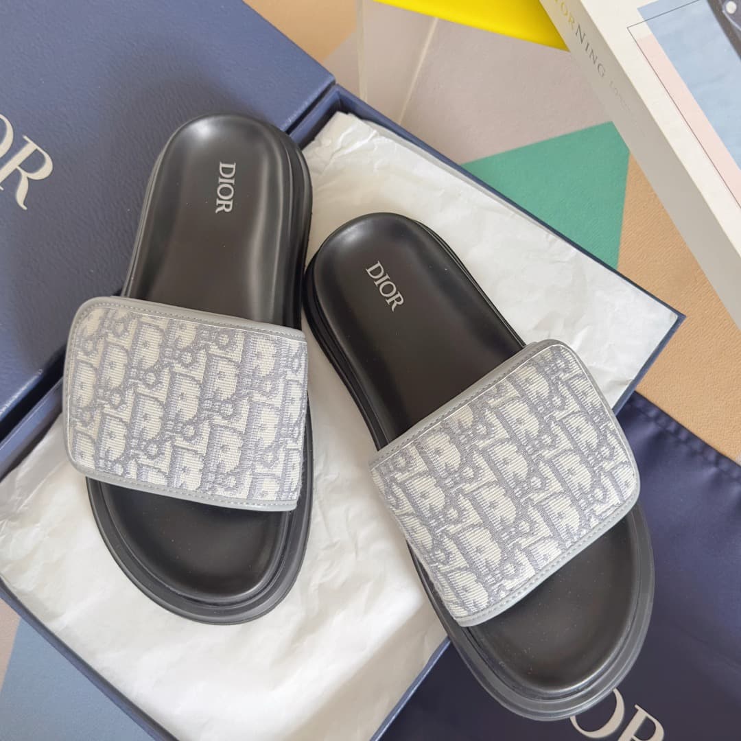 Dior Man Slippers Heel High3.5cm