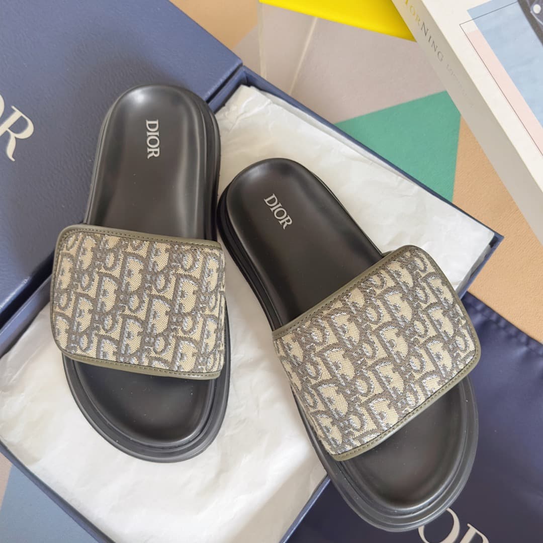 Dior Man Slippers Heel High3.5cm