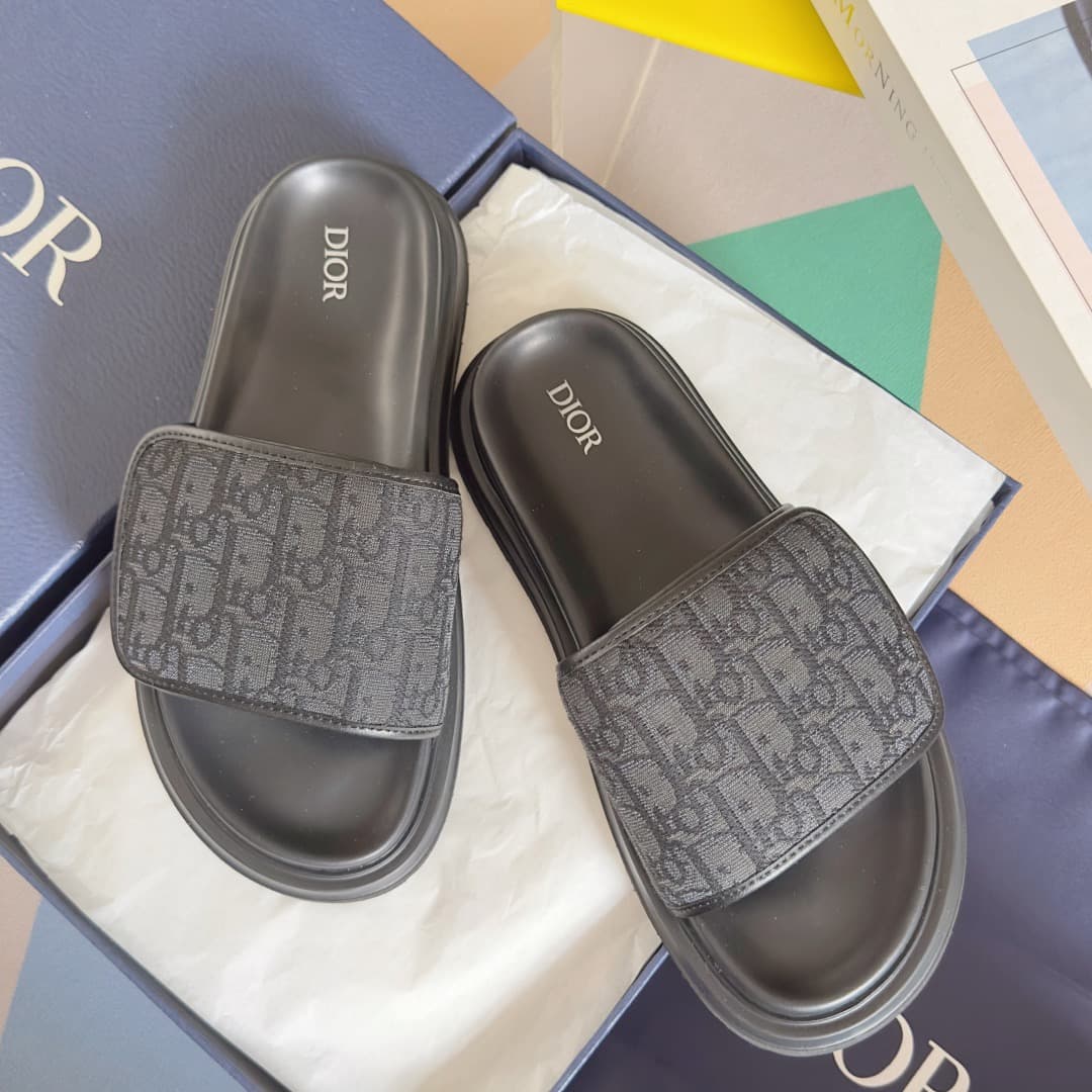 Dior Man Slippers Heel High3.5cm