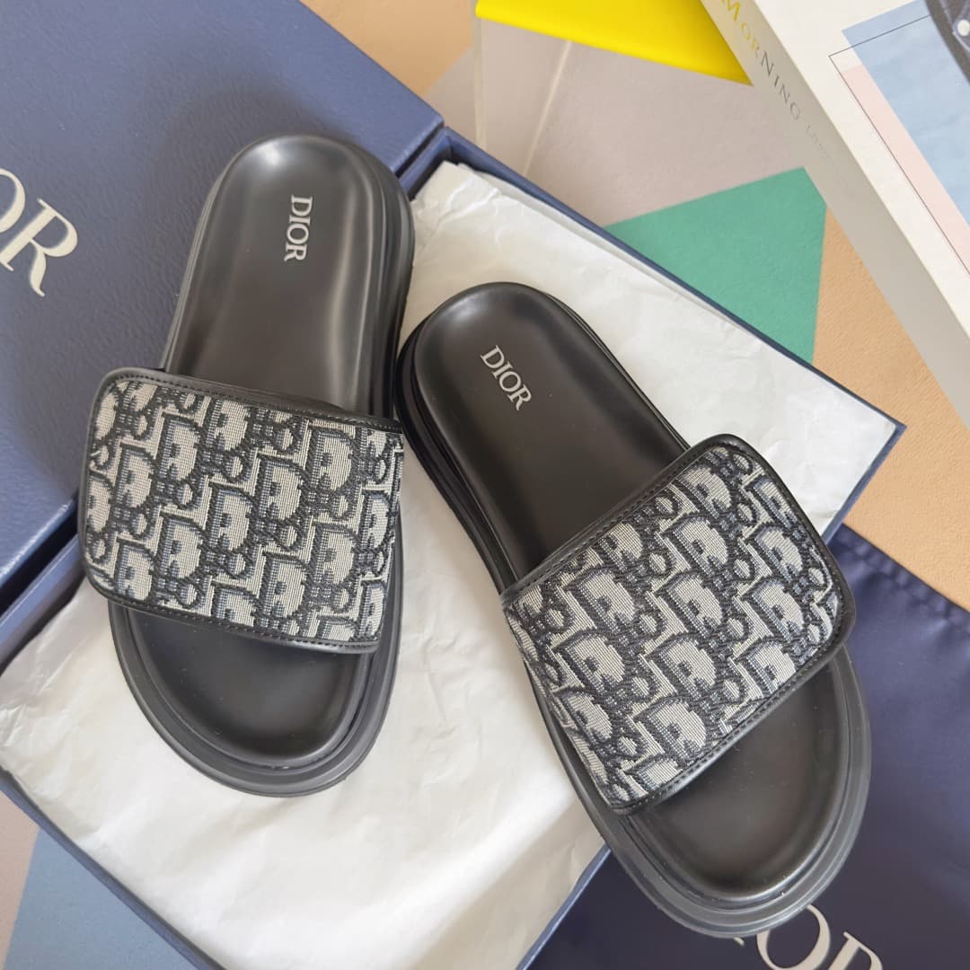 Dior Man Slippers Heel High3.5cm