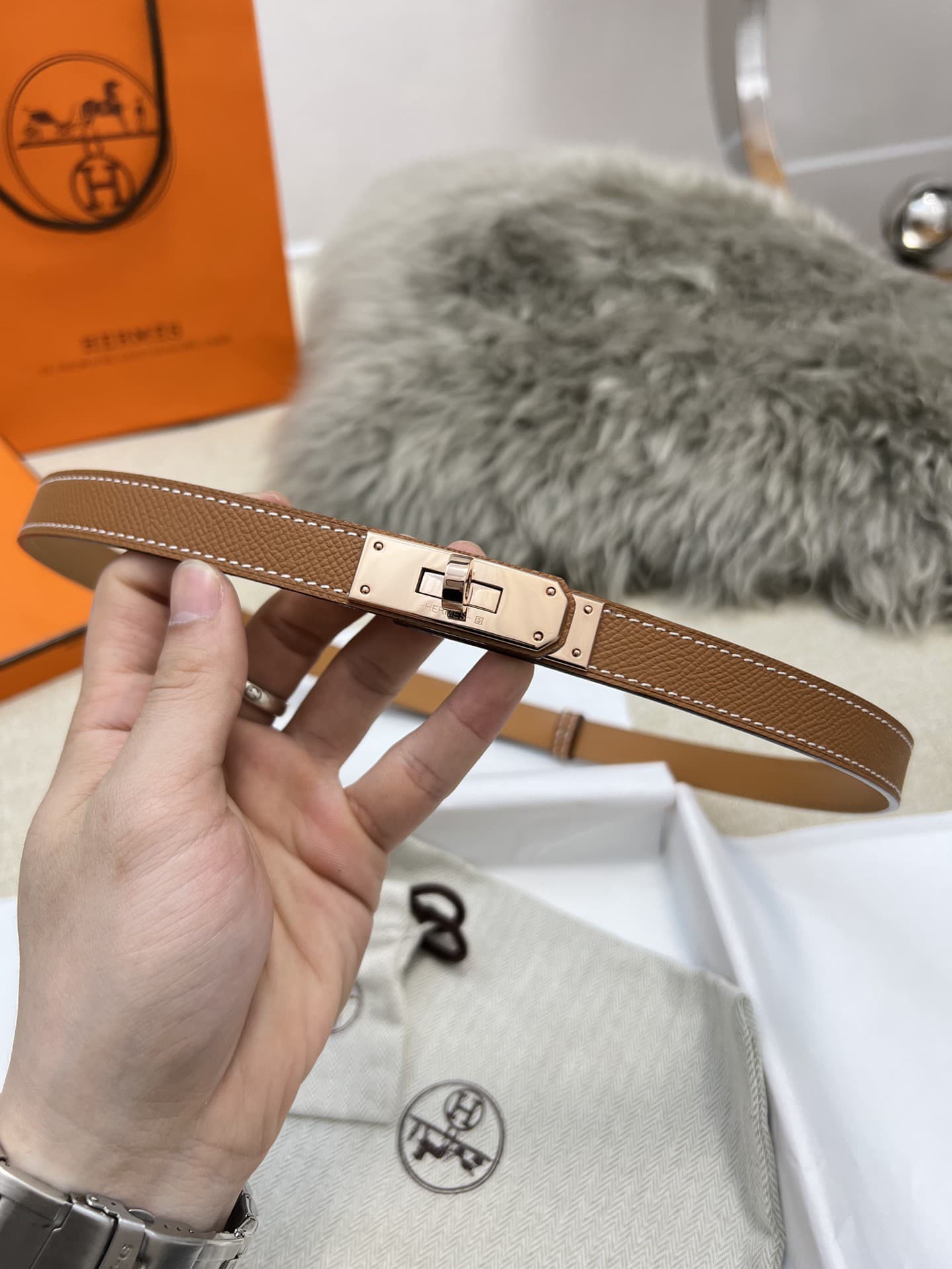 Hermes Woman 1.8cm Belt