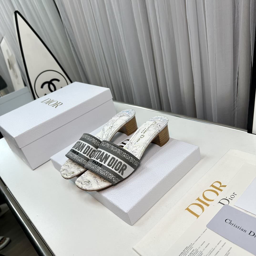 Dior Slippers Heel High4.5cm