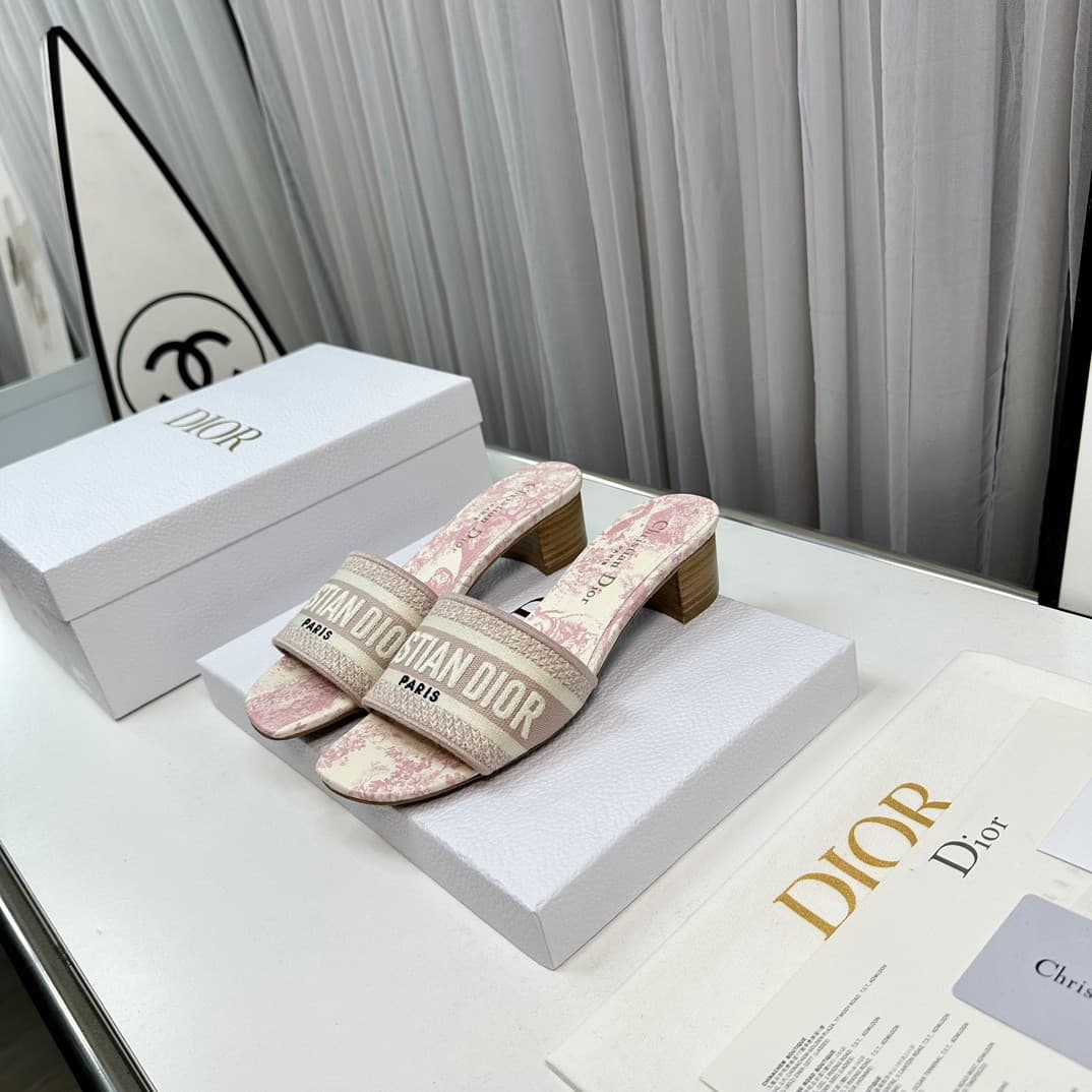 Dior Slippers Heel High4.5cm