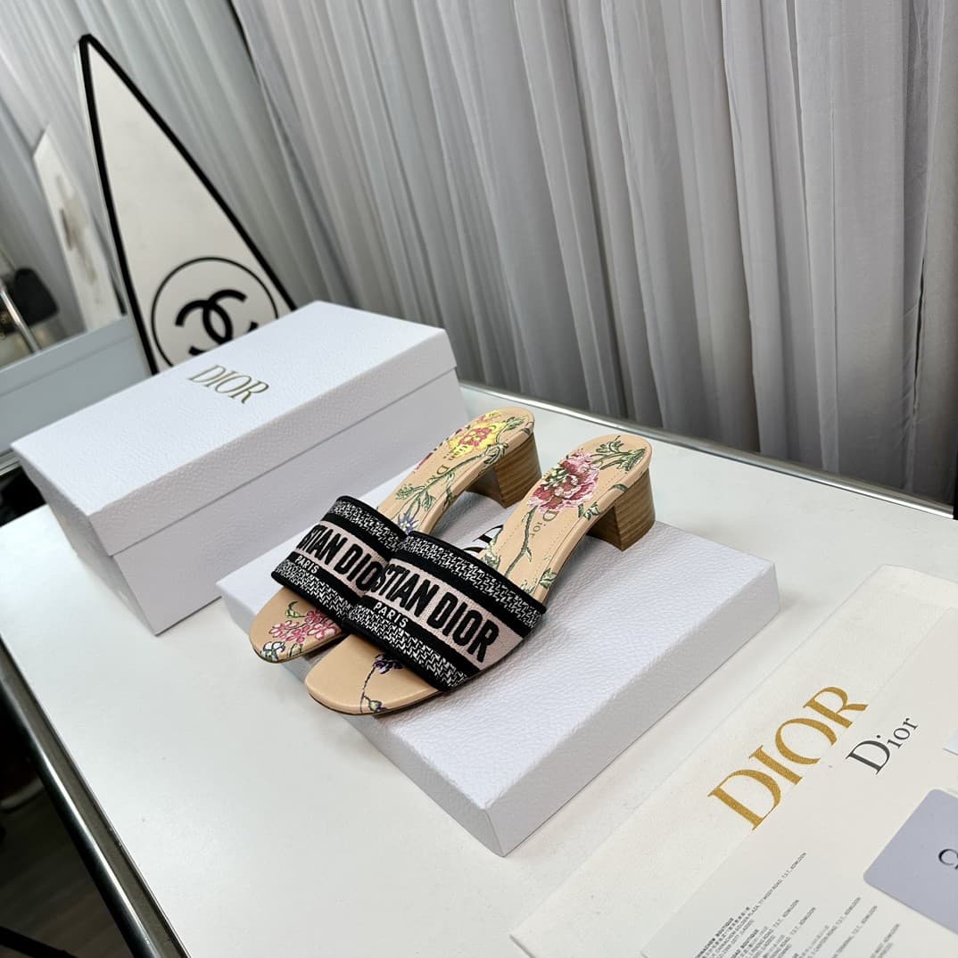 Dior Slippers Heel High4.5cm